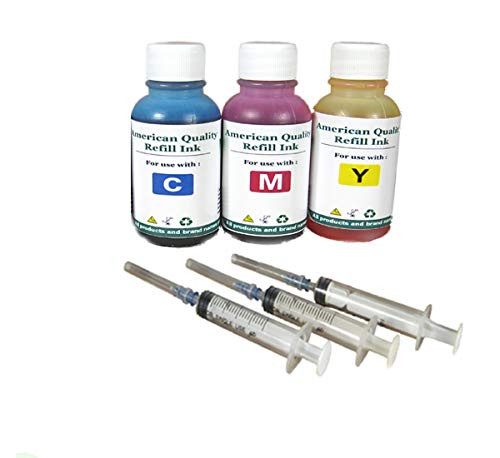 Premium Tri-Color Combo Ink Refill Kit for Canon PG-245/CL-246, PG-245XL/CL-246XL 1oz 30mL