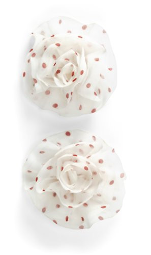 Jolee's Boutique Dimensional Stickers, White with Red Polka Dots Flowers