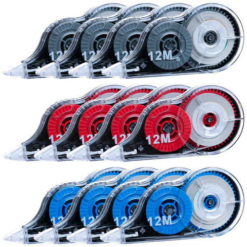 DOSEWART Correction Tape, 12 Pack White Out Correction Tape Dispenser, Easy to Use Applicator for Instant Corrections, Study Supplies and Office Products