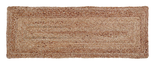 KEMA Decorative Jute Table Runner, 36 inches Long, 13x36 Natural Jute Braided Table Runner, Farmhouse Dining Table Decor, Jute Braided Rectangle Table Runner for Kitchen, Reversible Tablerunner