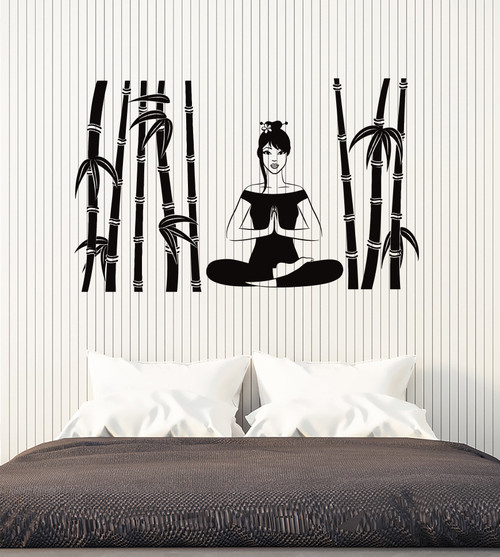 Vinyl Wall Decal Meditation Room Cane Zen Yoga Center Stickers Large Decor (ig4791) Grey Vinyl Wall Decal Meditation Room Cane Zen Yoga Center Stickers Large Decor (ig4791) Grey