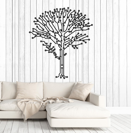 Vinyl Wall Decal Chip Tree Geek Engineer Computer Stickers Murals Large Decor (ig4904) Grey Vinyl Wall Decal Chip Tree Geek Engineer Computer Stickers Murals Large Decor (ig4904) Grey