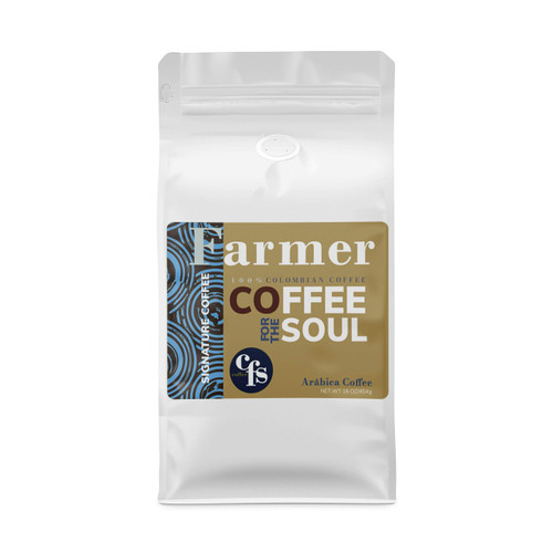 CFS - Coffee for the Soul - Farmer - 100% arabica - Colombian Blend - Medium Roast (GROUND, 16 OZ) CFS - Coffee for the Soul - Farmer - 100% arabica - Colombian Blend - Medium Roast (GROUND, 16 OZ)