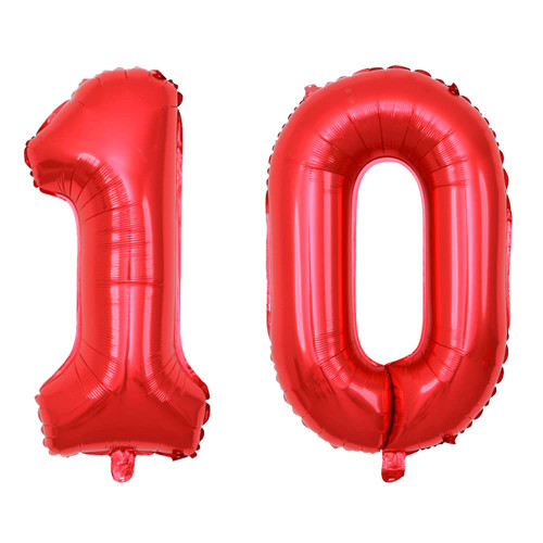Yijunmca Red 10 Number Balloons Giant Jumbo Number 10 32" Helium Balloon Hanging Balloon Foil Mylar Balloons for Boys Girls 10th Birthday Party Supplies 10 Anniversary Events Decorations, 10 Red Yijunmca Red 10 Number Balloons Giant Jumbo Number 10 32" Helium Balloon Hanging Balloon Foil Mylar Balloons for Boys Girls 10th Birthday Party Supplies 10 Anniversary Events Decorations, 10 Red