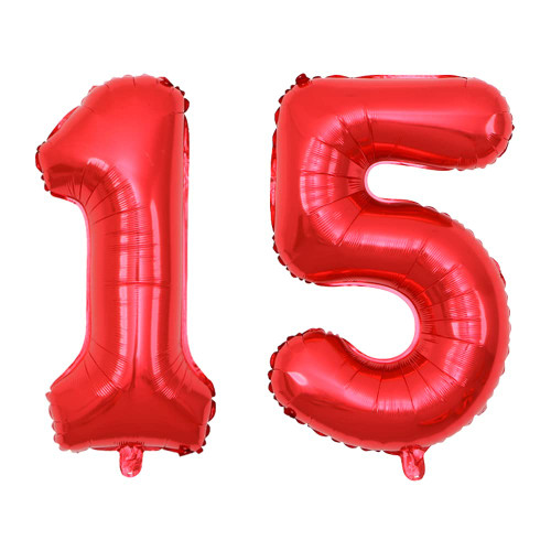 Yijunmca Red 15 Number Balloons Giant Jumbo Number 15 32" Helium Balloon Hanging Balloon Foil Mylar Balloons for Boys Girls 15th Birthday Party Supplies 15 Anniversary Events Decorations, 15 Red Yijunmca Red 15 Number Balloons Giant Jumbo Number 15 32" Helium Balloon Hanging Balloon Foil Mylar Balloons for Boys Girls 15th Birthday Party Supplies 15 Anniversary Events Decorations, 15 Red