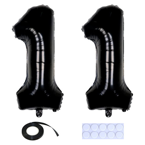 Yijunmca Black 11 Number Balloons Giant Jumbo Number 11 32" Helium Balloon Hanging Balloon Foil Mylar Balloons for Boys Girls 11th Birthday Party Supplies 11 Anniversary Events Decorations, 11 Black Yijunmca Black 11 Number Balloons Giant Jumbo Number 11 32" Helium Balloon Hanging Balloon Foil Mylar Balloons for Boys Girls 11th Birthday Party Supplies 11 Anniversary Events Decorations, 11 Black