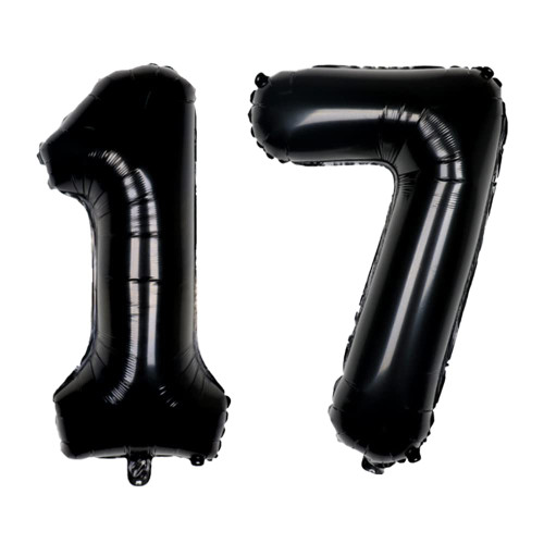 Yijunmca Black 17 Number Balloons Giant Jumbo Number 17 32" Helium Balloon Hanging Balloon Foil Mylar Balloons for Boys Girls 17th Birthday Party Supplies 17 Anniversary Events Decorations, 17 Black Yijunmca Black 17 Number Balloons Giant Jumbo Number 17 32" Helium Balloon Hanging Balloon Foil Mylar Balloons for Boys Girls 17th Birthday Party Supplies 17 Anniversary Events Decorations, 17 Black