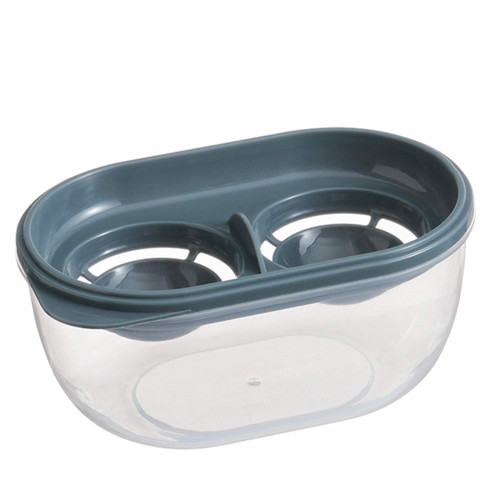 Egg Separator with Storage Bowl, Food Grade Plastic Egg White Separator Egg Divider Egg Extractor Egg Yolk Filter Egg Sieve (Blue)