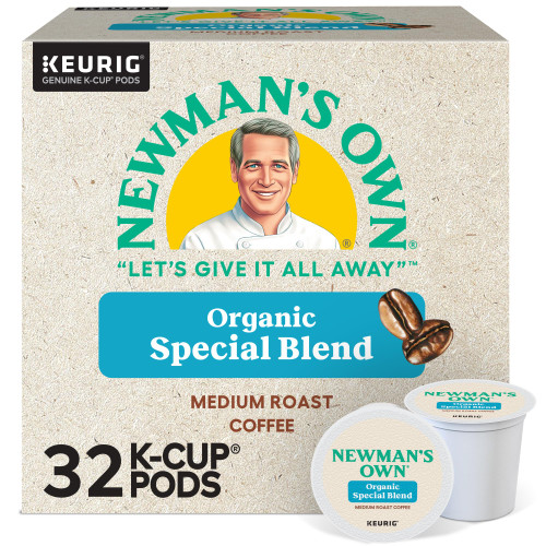 Newman's Own Organics Special Blend, Single-Serve Keurig K-Cup Pods, Medium Roast Coffee, 32 Count