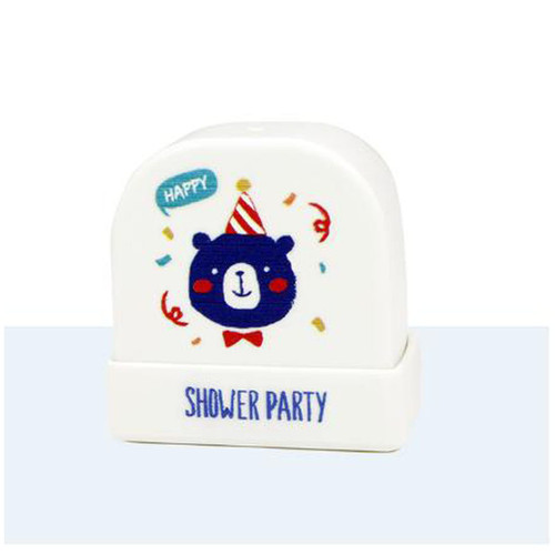 Multipurpose children's clothing labels Personalized Waterproof stamp Personalized Name Stamp Self Inking Kid Name Stamp Custom Seal Kid Label School Waterproof Clothe Stamp Stamper (white bear)