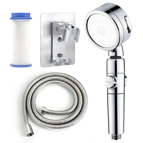 High Pressure Detachable Shower Head, 3 Spray Setting Handheld Shower Head with Hose, Filtered Shower Head, Multi Angle Adjustable Shower Head with Handheld for Adult, Children