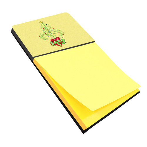 Caroline's Treasures 8501SN Christmas Tree Fleur de lis Sticky Note Holder Sticky Note Dispenser Self-Sticky Note Pads, Memo Pads Blank Desk Accessories