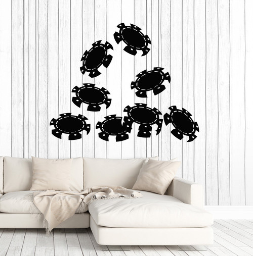 Vinyl Wall Decal Poker Chips Casino Gambling Stickers Murals Large Decor (ig4742) Grey Vinyl Wall Decal Poker Chips Casino Gambling Stickers Murals Large Decor (ig4742) Grey
