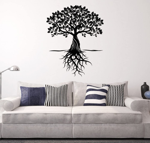Vinyl Wall Decal Tree Roots Leaves Home Art Stickers Murals Large Decor (ig4763) Grey Vinyl Wall Decal Tree Roots Leaves Home Art Stickers Murals Large Decor (ig4763) Grey