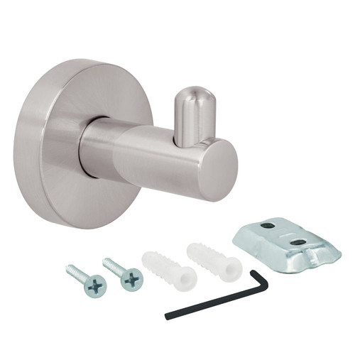 Nuk3y Luna Modern Round Robe Hook (Robe Hook, Satin Nickel)