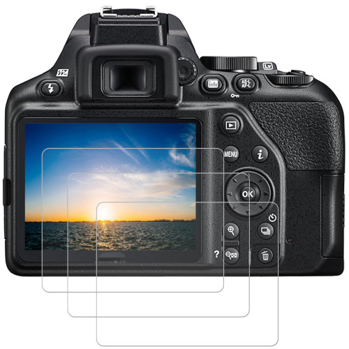 Screen Protector for D3500,Tempered Glass Protector 9H Hardness fit for Nikon D3500 D3400 D3300 D3200 D3100 [3 Packs]