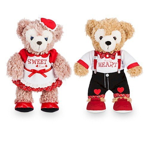 Duffy and ShellieMay the Disney Bears Plush Set - Valentine's Day - Small - 9''