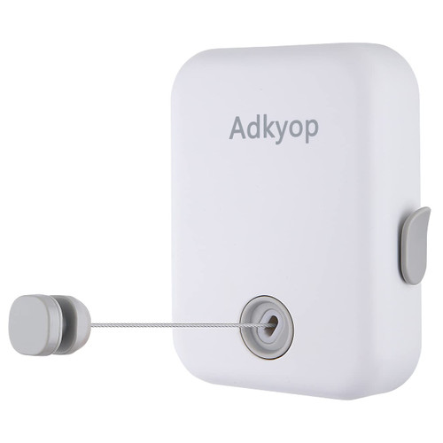 Adkyop Retractable Clothesline Indoor Outdoor Clothes Line Retractable Laundry Line Indoor Heavy Duty Portable Clothes Drying Laundry Line for Home hotel Room (Stainless Steel Clothesline-14 Feet)