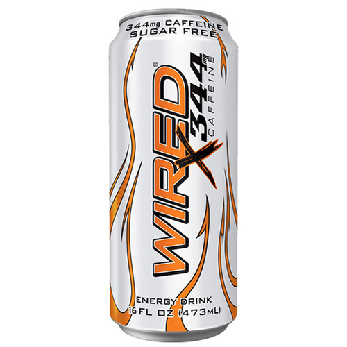 Wired Energy Drinks Extreme Energy, X-344 Sugar Free, 16 Fluid Ounce (Pack of 24)