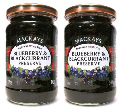 Mackays Blueberry & Blackcurrant Preserves (Pack of 2) 12 oz Jars