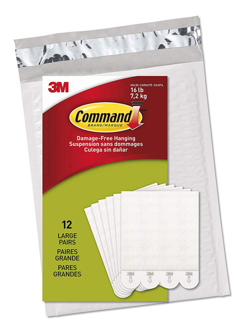 Command Picture & Frame Hanging Strips Value Pack, Large, White, 12 Pairs