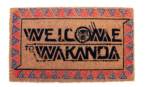 Pyramid America - Black Panther - Welcome to Wakanda Coir Doormat - 29" x 17" Indoor/Outdoor Entry Mat with Non-Skid PVC Back - Durable & Easy to Clean Pyramid America - Black Panther - Welcome to Wakanda Coir Doormat - 29" x 17" Indoor/Outdoor Entry Mat with Non-Skid PVC Back - Durable & Easy to Clean