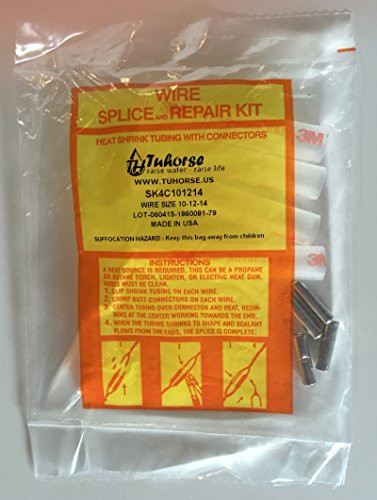 Well Pump Wire Splice Kit, Submersible 3M Dual Wall Heat Shrink Tubing and Copper Connector for 4 Wires, 10#12#14 AWG.