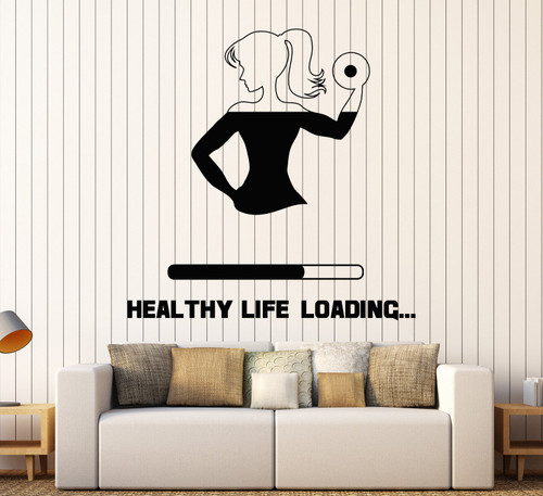 DesignToRefine Vinyl Wall Decal Gym Fitness Body Beautiful Girl Health Loading Stickers Large Decor (759ig) Grey DesignToRefine Vinyl Wall Decal Gym Fitness Body Beautiful Girl Health Loading Stickers Large Decor (759ig) Grey
