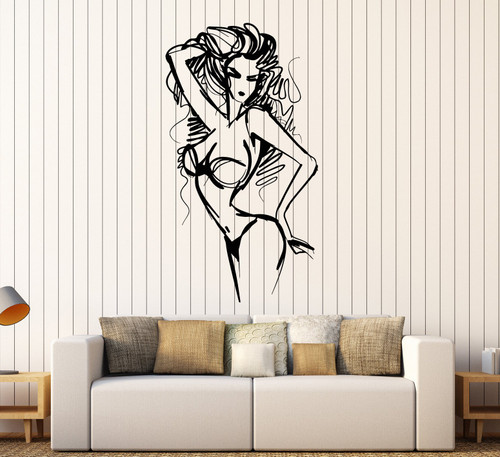 DesignToRefine Vinyl Wall Decal Sexy Hot Girl Naked Woman Striptease Stickers Large Decor (956ig) Grey DesignToRefine Vinyl Wall Decal Sexy Hot Girl Naked Woman Striptease Stickers Large Decor (956ig) Grey