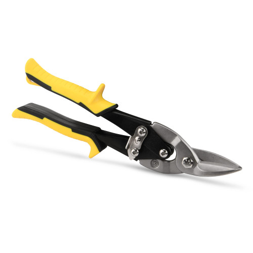 Flameweld Aviation Snips Right Cut - 10 Inch Tin Snips Cutter for Cutting Metal Sheet, Chrome Vanadium Steel with Forged Blade, Right Aviation Snips for Safety Latch, and Hanging Hole