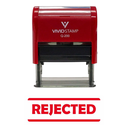 Rejected Self-Inking Office Rubber Stamp (Red) - Medium