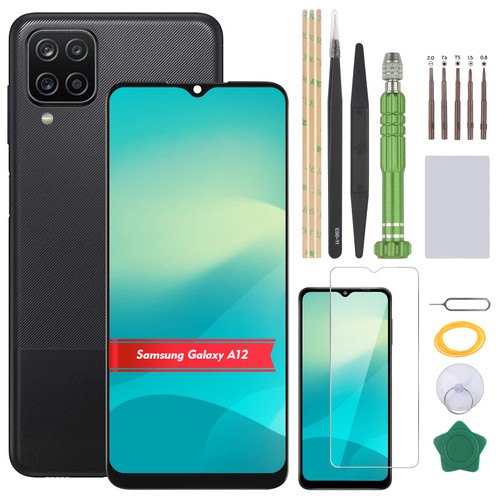 Screen Replacement for Samsung Galaxy A12 LCD Display Touch Digitizer Assembly for Samsung Galaxy A12 2020 A125F SM-A125M A125U A125A A125W SM-A125F/DS 6.5" (Black) Screen Replacement for Samsung Galaxy A12 LCD Display Touch Digitizer Assembly for Samsung Galaxy A12 2020 A125F SM-A125M A125U A125A A125W SM-A125F/DS 6.5" (Black)
