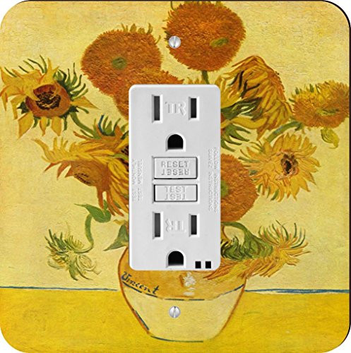 Rikki Knight 1457 Van Gogh Art Still Life with Sunflowers Design Light Switch Plate