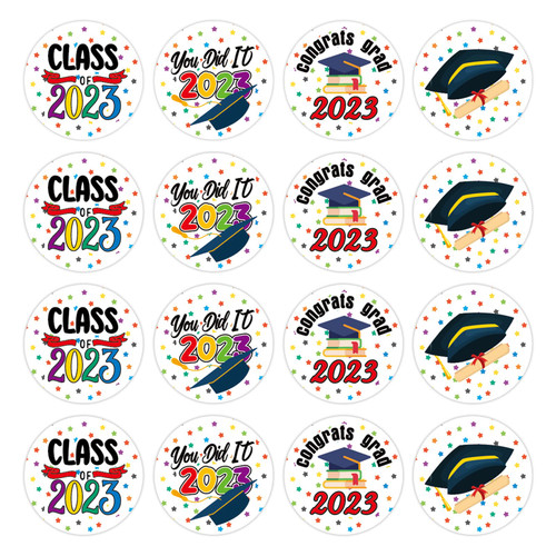 D24TIME 112Pcs Graduation Gifts Label Stickers Class of 2023 Candy Stickers Chocolate Labels Stickers Congratulations Graduation Labels for College High School Graduation Celebration Party Supplies
