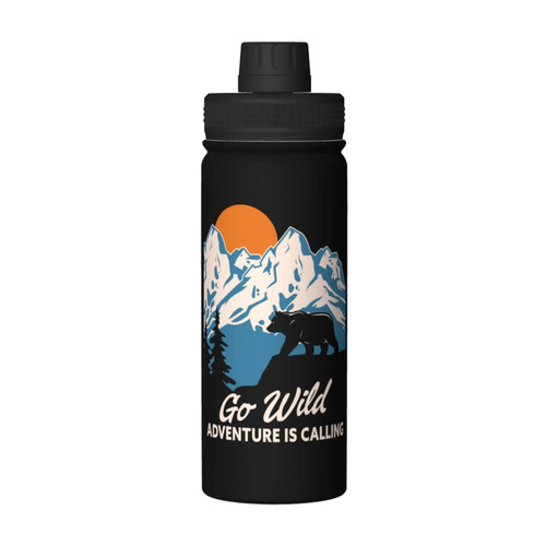 henjoke Go Wild Adventure Is Calling Sports Insulated Stainless Steel Water Bottles