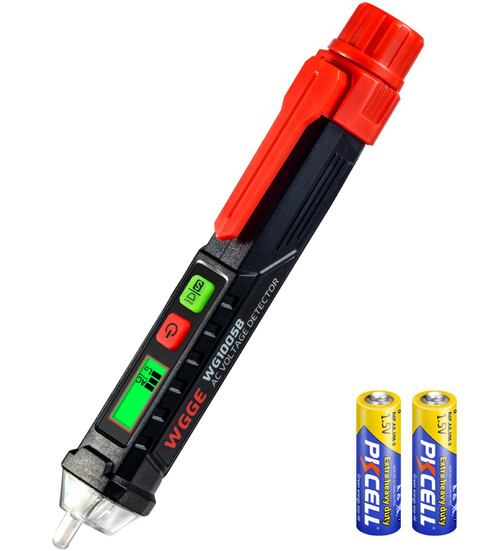 WGGE AC Voltage Tester/Non-Contact Voltage Tester with Dual Range AC 12V-1000V/48V-1000V, Electrical Pen with LCD Display and Flashlight Buzzer Alarm, Detect Wire Breakpoint, Live/Null Wire Tester WGGE AC Voltage Tester/Non-Contact Voltage Tester with Dual Range AC 12V-1000V/48V-1000V, Electrical Pen with LCD Display and Flashlight Buzzer Alarm, Detect Wire Breakpoint, Live/Null Wire Tester