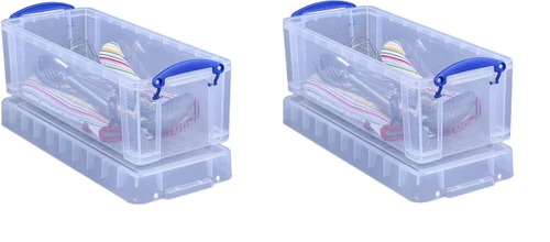 Really Useful Box Plastic Storage Box, 6.5 Liters, 17 1/2" x 7" x 6 1/4", Clear (Tw? ???k)
