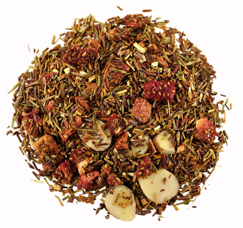 Nelson's Tea - Strawberry Hibiscus - Rooibos Loose Leaf Tea - Green Rooibos, honey bush, hibiscus flower, marigold petals, orange peel, raspberries, pomegranate, and strawberries (4 oz) Nelson's Tea - Strawberry Hibiscus - Rooibos Loose Leaf Tea - Green Rooibos, honey bush, hibiscus flower, marigold petals, orange peel, raspberries, pomegranate, and strawberries (4 oz)