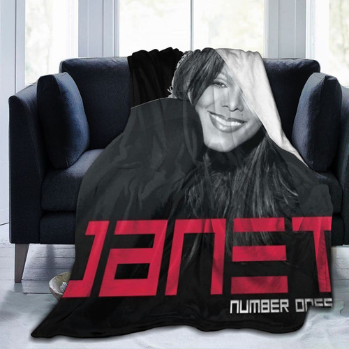 Janet and Jackson Singer Number Ones Throw Blanket Soft Cozy Flannel Blankets Decor for Bed Couch Living Room Travel Outdoor 40"X30"
