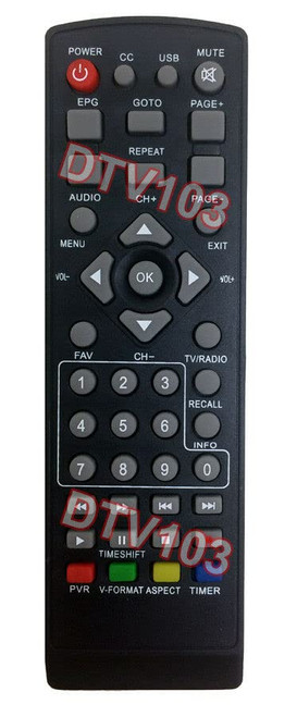 IR Remote Controller for ATSC TV Tuner DTV103 Model