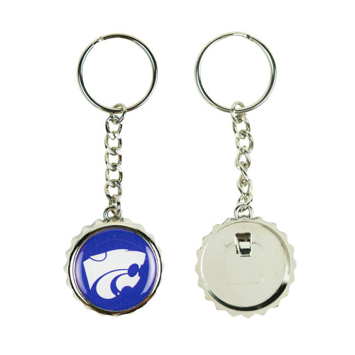 NCAA Kansas State Wildcats Bottle Cap Keychain, Purple, One Size
