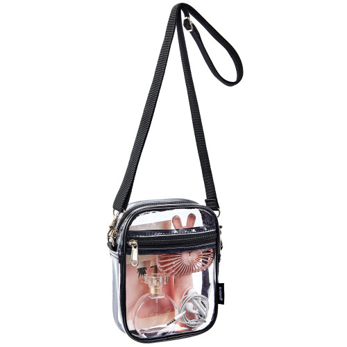 gdbis Clear Crossbody Bag, Stadium Approved Clear Purse Bag for Concerts Sports Events