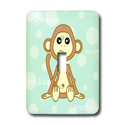 3dRose LSP_6102_1 Blue Baby Monkey Single Toggle Switch, Multicolored