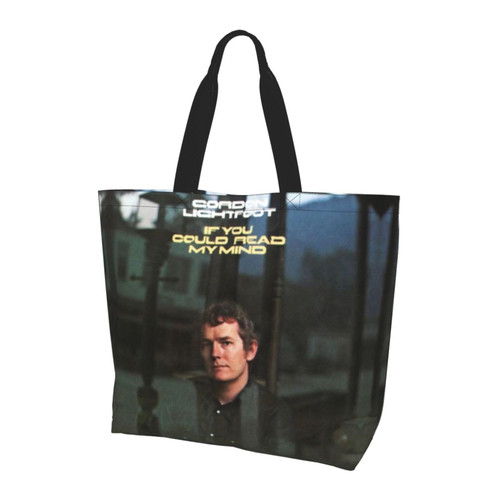 Gordon Music Lightfoot Singer If You Could Read My Mind Tote Bag Reusable Large Capacity Shopping Bags Shoulder Bag For Women Portable Storage Handbags