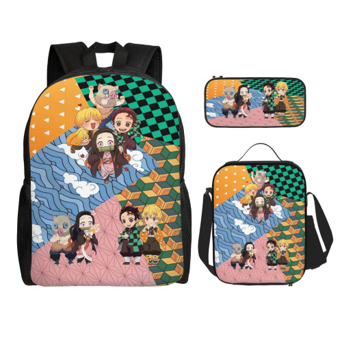 Kugahus Anime Backpacks Set,Cartoon Laptop Backpacks Teens Backpack Travel Bags Pencil Case Lunch Box (Cute) Kugahus Anime Backpacks Set,Cartoon Laptop Backpacks Teens Backpack Travel Bags Pencil Case Lunch Box (Cute)