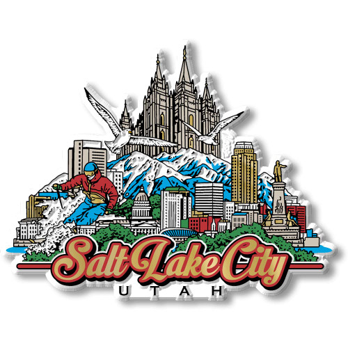 Salt Lake City, Utah City Magnet by Classic Magnets, Collectible Souvenirs Made in The USA, 4.2" x 3.3" Salt Lake City, Utah City Magnet by Classic Magnets, Collectible Souvenirs Made in The USA, 4.2" x 3.3"