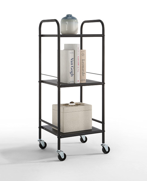 SunnyPoint Metal Rolling Organizer Utility Craft Cart (Compact, BLK)