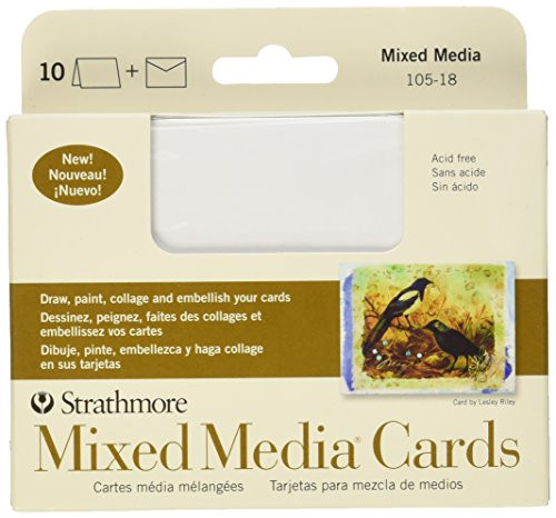 Strathmore 105-18 Mixed Media Cards, Announcement Size, Vellum, 10 Cards & Envelopes