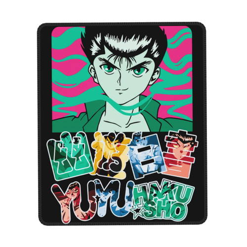 Anime Mouse Pad Yuyu Hakusho Yusuke Urameshi Gaming Mouse Pad Anti-Slip Rubber Base Laptop Mouse Pad Office Desktop Mouse Pad