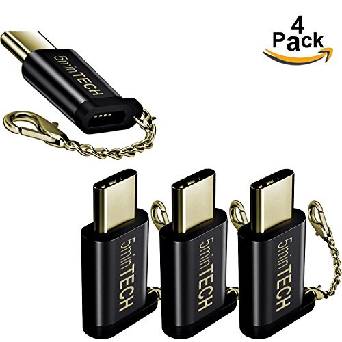 Adapter - USB 3.1 (Type C Male to Micro USB Female) Converter Connector (4 Pack)